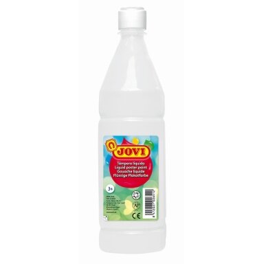 Skystas guašas buteliuke JOVI 1000 ml, balta sp.
