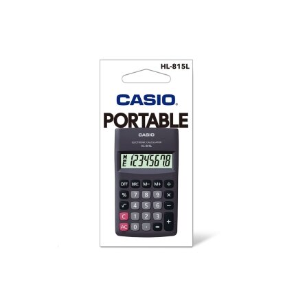 Skaičiuotuvas CASIO HL-815L, 69.5 x 118 x 18 mm, juoda 1 Skaičiuotuvas CASIO HL-815L, 69.5 x 118 x 18 mm, juoda 1