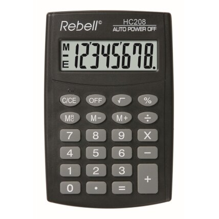 Skaičiuotuvas kišeninis Rebell HC208 1 Skaičiuotuvas kišeninis Rebell HC208 1