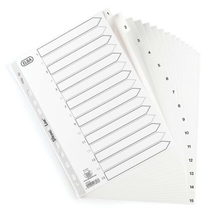 Skiriamieji lapai ELBA Strong-Line , 1-15, A4, PP Skiriamieji lapai ELBA Strong-Line , 1-15, A4, PP