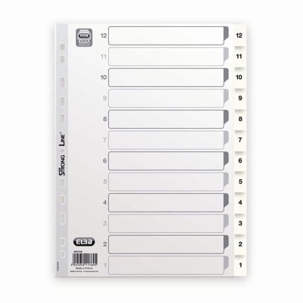 Skiriamieji lapai ELBA STRONG-LINE, 12-1, A4, PP Skiriamieji lapai ELBA STRONG-LINE, 12-1, A4, PP