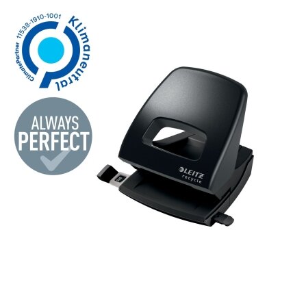 Skylmuša Leitz NeXXt Recycle, 30 lapų, juoda 2 Skylmuša Leitz NeXXt Recycle, 30 lapų, juoda 2