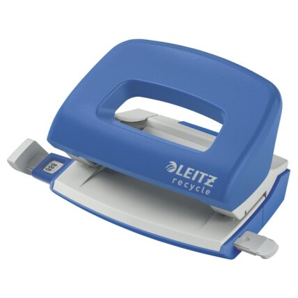 Skylmuša Leitz NeXXt Recycle Mini, 10 lapų, mėlyna Skylmuša Leitz NeXXt Recycle Mini, 10 lapų, mėlyna