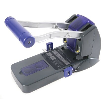 Skylmuša RAPESCO Eco P2200, 2 skylių, 150 lapų, juoda/violetinė Skylmuša RAPESCO Eco P2200, 2 skylių, 150 lapų, juoda/violetinė