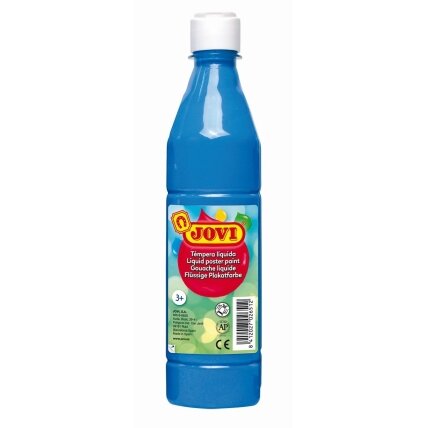 Skystas guašas buteliuke JOVI 500 ml, mėlyna sp. Skystas guašas buteliuke JOVI 500 ml, mėlyna sp.