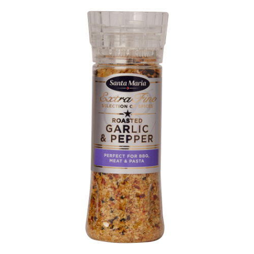Skrudintų česnakų ir pipirų prieskonių mišinys, SANTA MARIA, malūnėlis, 265 g