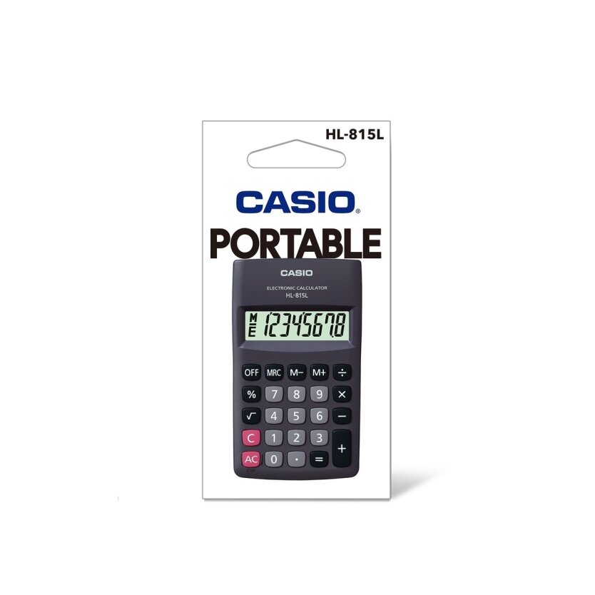 Skaičiuotuvas CASIO HL-815L, 69.5 x 118 x 18 mm, juoda 1 Skaičiuotuvas CASIO HL-815L, 69.5 x 118 x 18 mm, juoda 1