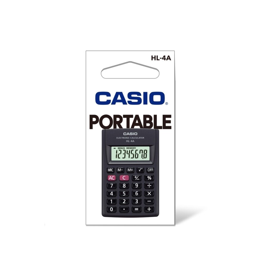 Skaičiuotuvas CASIO HL-4A, 56 x 87 x 8.6 mm 1
