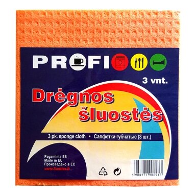 Šluostės PROFI, 15 x 16 cm, 3 vnt. Šluostės PROFI, 15 x 16 cm, 3 vnt.