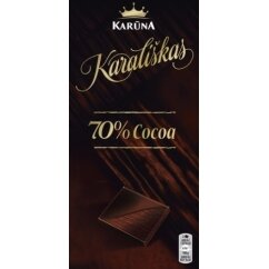 Šokoladas Karūna 70% Cacao, 100g, juodasis