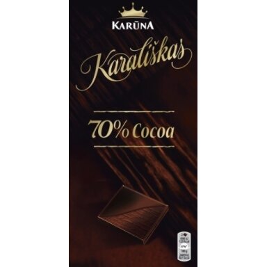 Šokoladas Karūna 70% Cacao, 100g, juodasis
