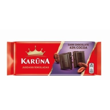 Šokoladas KARŪNA, juodasis, 80 g NEW Šokoladas KARŪNA, juodasis, 80 g NEW