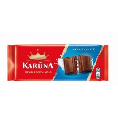 Šokoladas KARŪNA, pieninis, 80 g NEW Šokoladas KARŪNA, pieninis, 80 g NEW
