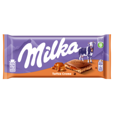 Šokoladas MILKA su karameliniu įdaru, 100 g