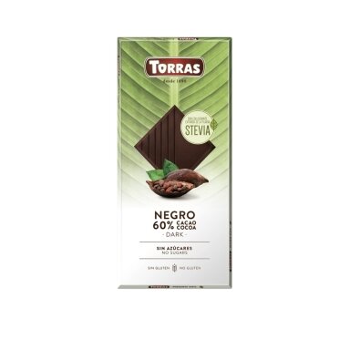 Šokoladas STEVIA, juodasis, 100 g Šokoladas STEVIA, juodasis, 100 g