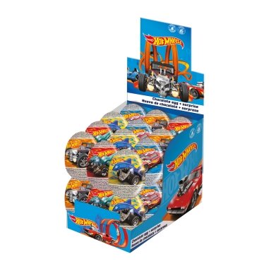 Šokoladinis kiaušinis HOT WHEELS, 20 g Šokoladinis kiaušinis HOT WHEELS, 20 g