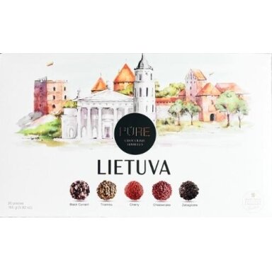 Šokoladinių triufelių kolekcija PURE 20 Lietuva, 160 g Šokoladinių triufelių kolekcija PURE 20 Lietuva, 160 g
