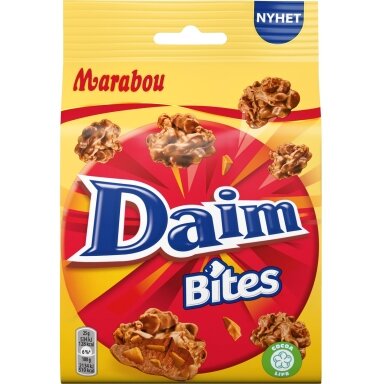 Šokolado gabaliukai MARABOU Daim bites, 145g Šokolado gabaliukai MARABOU Daim bites, 145g