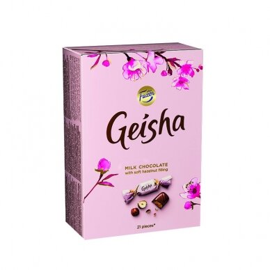 Šokoladiniai saldainiai GEISHA, su riešutų įdaru, 150 g