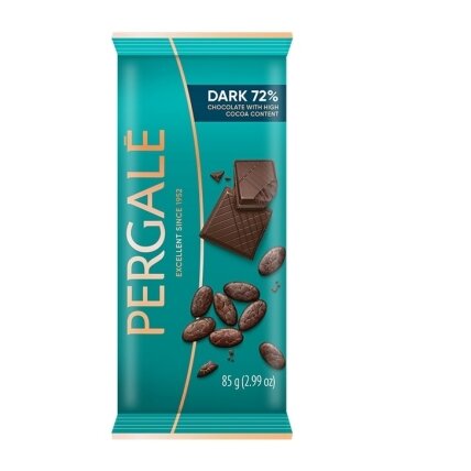 Šokoladas PERGALĖ, juodasis, 72%, 85 g Šokoladas PERGALĖ, juodasis, 72%, 85 g