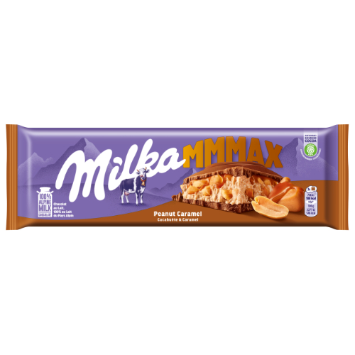Šokoladas MILKA PEANUT & CARAMEL, 276 g