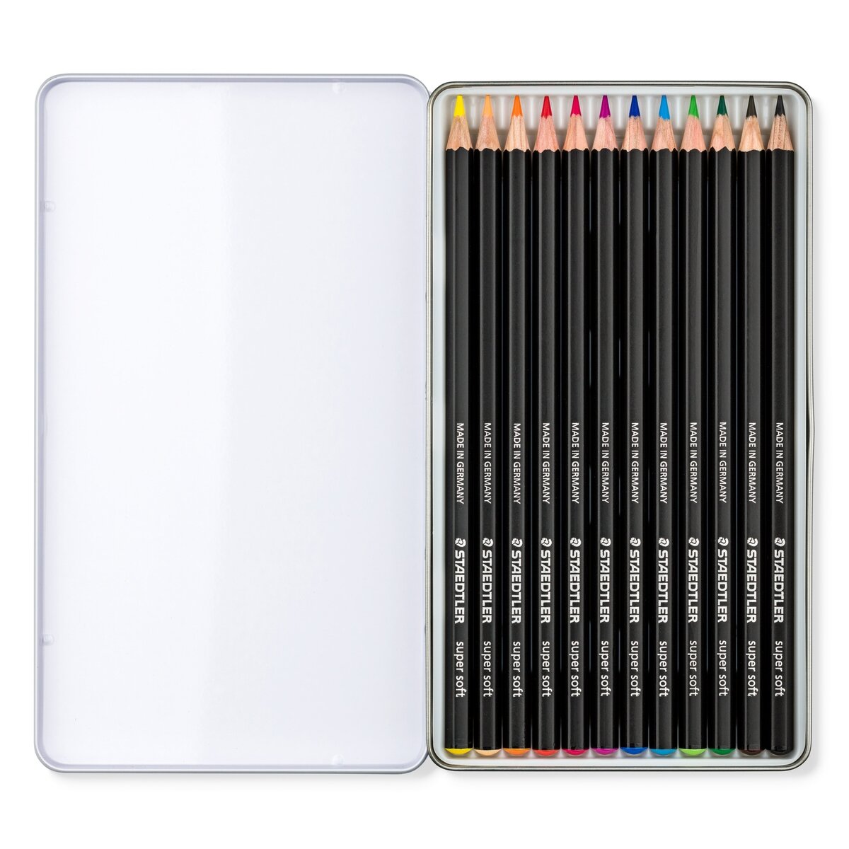Spalvoti pieštukai STAEDTLER, itin minkšti, 12 vnt. 2 Spalvoti pieštukai STAEDTLER, itin minkšti, 12 vnt. 2