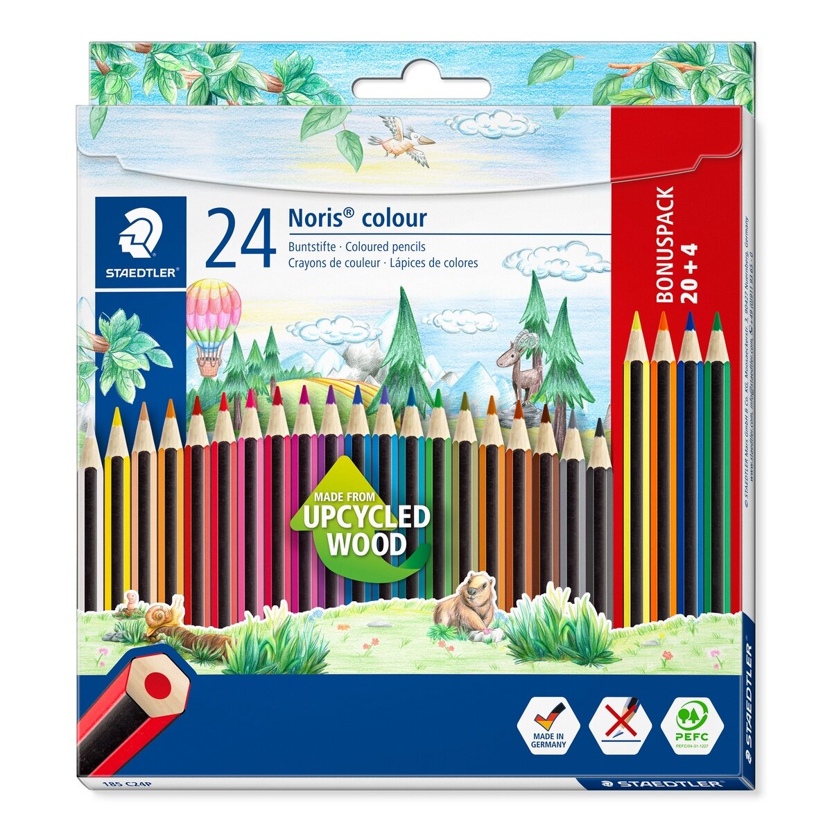 Spalvoti pieštukai STAEDTLER Noris Colour, 24 vnt. Spalvoti pieštukai STAEDTLER Noris Colour, 24 vnt.