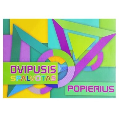 Spalvotas popierius KRESKA, A4, 80 g/m2, dvipusis, 8 lapai Spalvotas popierius KRESKA, A4, 80 g/m2, dvipusis, 8 lapai