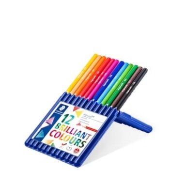 Spalvoti pieštukai tribriauniai STAEDTLER ERGO SOFT, 12 spalvų