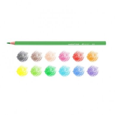 Spalvoti pieštukai CARIOCA TITA, tribriauniai, 12 spalvų 1