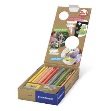 Spalvoti pieštukai STAEDTLER Buddy 3in1, 6 spalvų 1 Spalvoti pieštukai STAEDTLER Buddy 3in1, 6 spalvų 1
