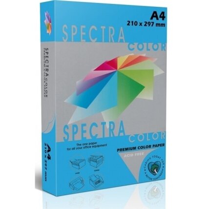 Spalvotas popierius SPECTRA COLOR, A4, 160gsm, 250 lapų, IT220 TURQUOISE (intens. mėlyna sp.) Spalvotas popierius SPECTRA COLOR, A4, 160gsm, 250 lapų, IT220 TURQUOISE (intens. mėlyna sp.)