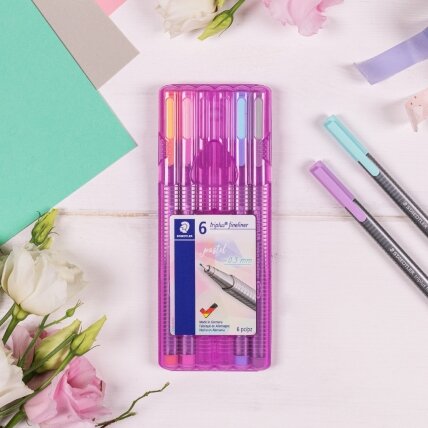 Spalvoti pasteliniai rašikliai STAEDTLER, 0,3 mm, 6 vnt. 4