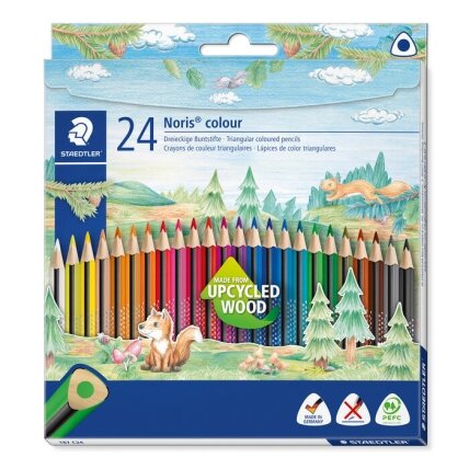 Spalvoti pieštukai Staedtler NORIS, 24 spalvos Spalvoti pieštukai Staedtler NORIS, 24 spalvos