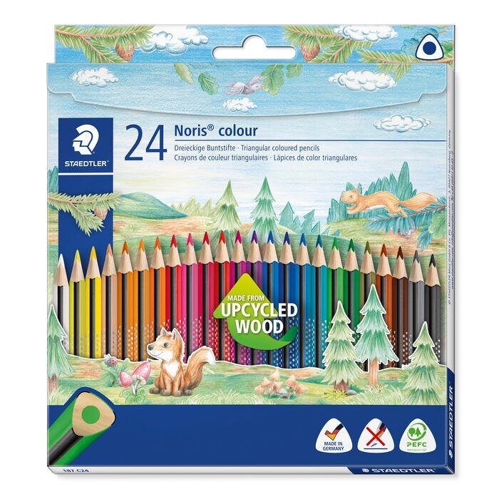 Spalvoti pieštukai Staedtler NORIS, 24 spalvos Spalvoti pieštukai Staedtler NORIS, 24 spalvos