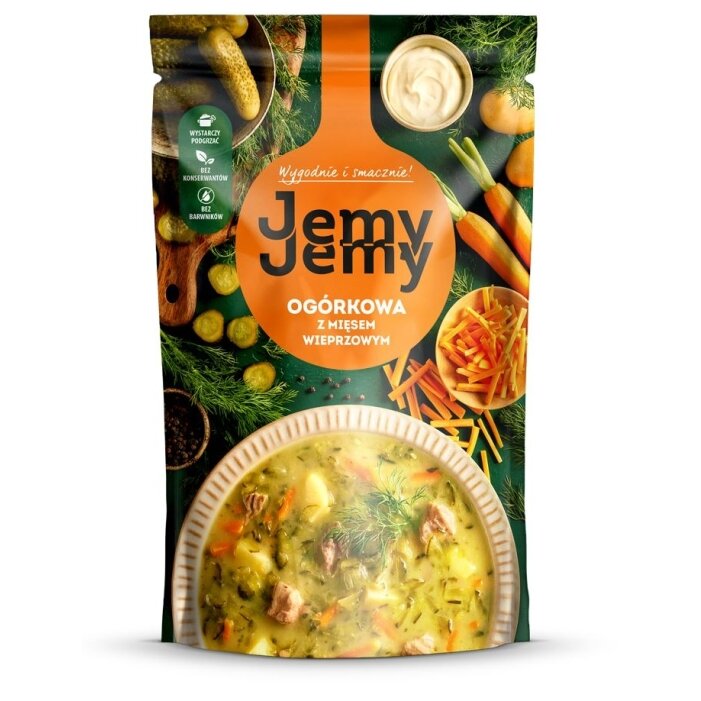 Sriuba JEMY JEMY, agurkinė, su kiauliena, 450 g