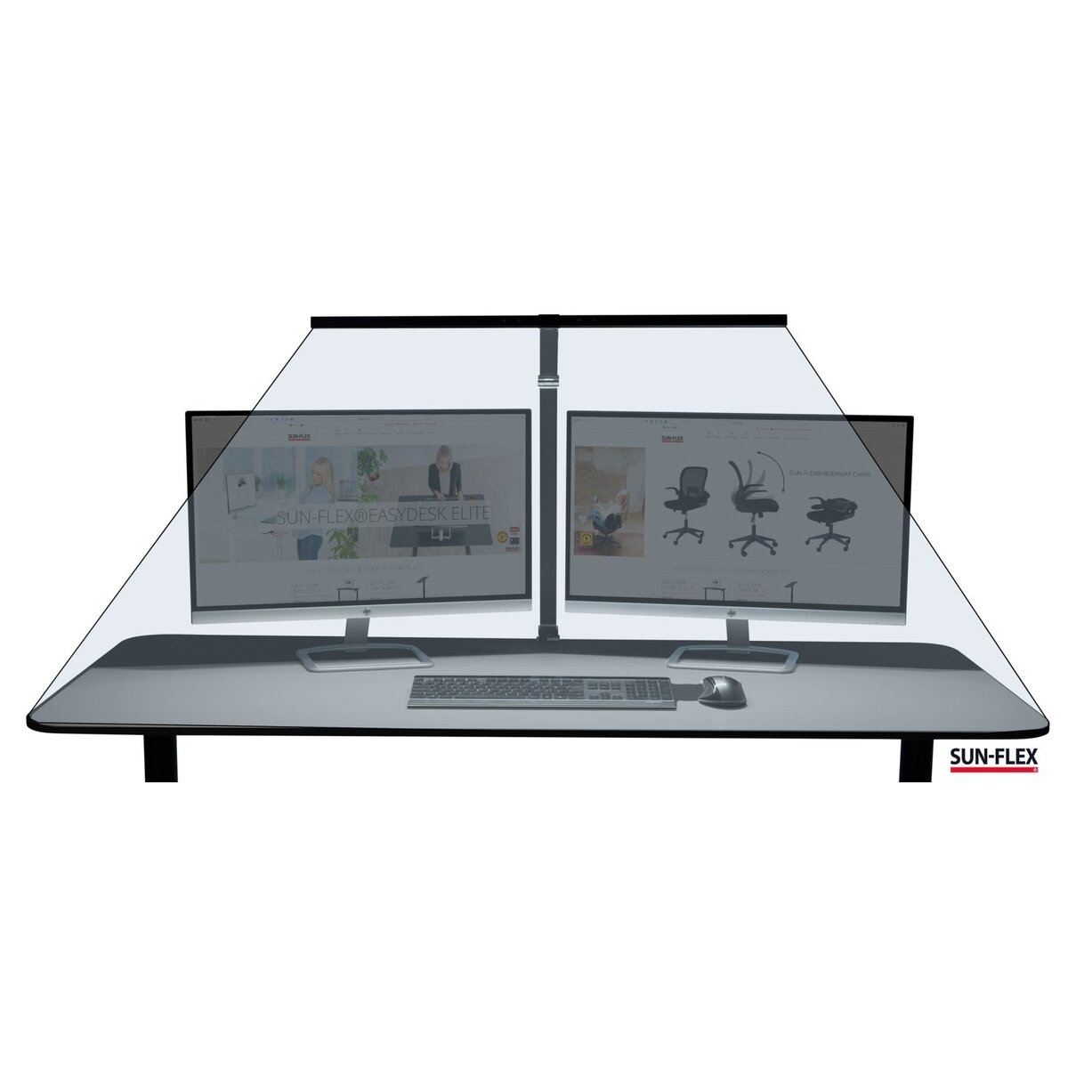 Stalinis šviestuvas SUN-FLEX®SCREENLITE, ekranui apšviesti, juodas 2 Stalinis šviestuvas SUN-FLEX®SCREENLITE, ekranui apšviesti, juodas 2