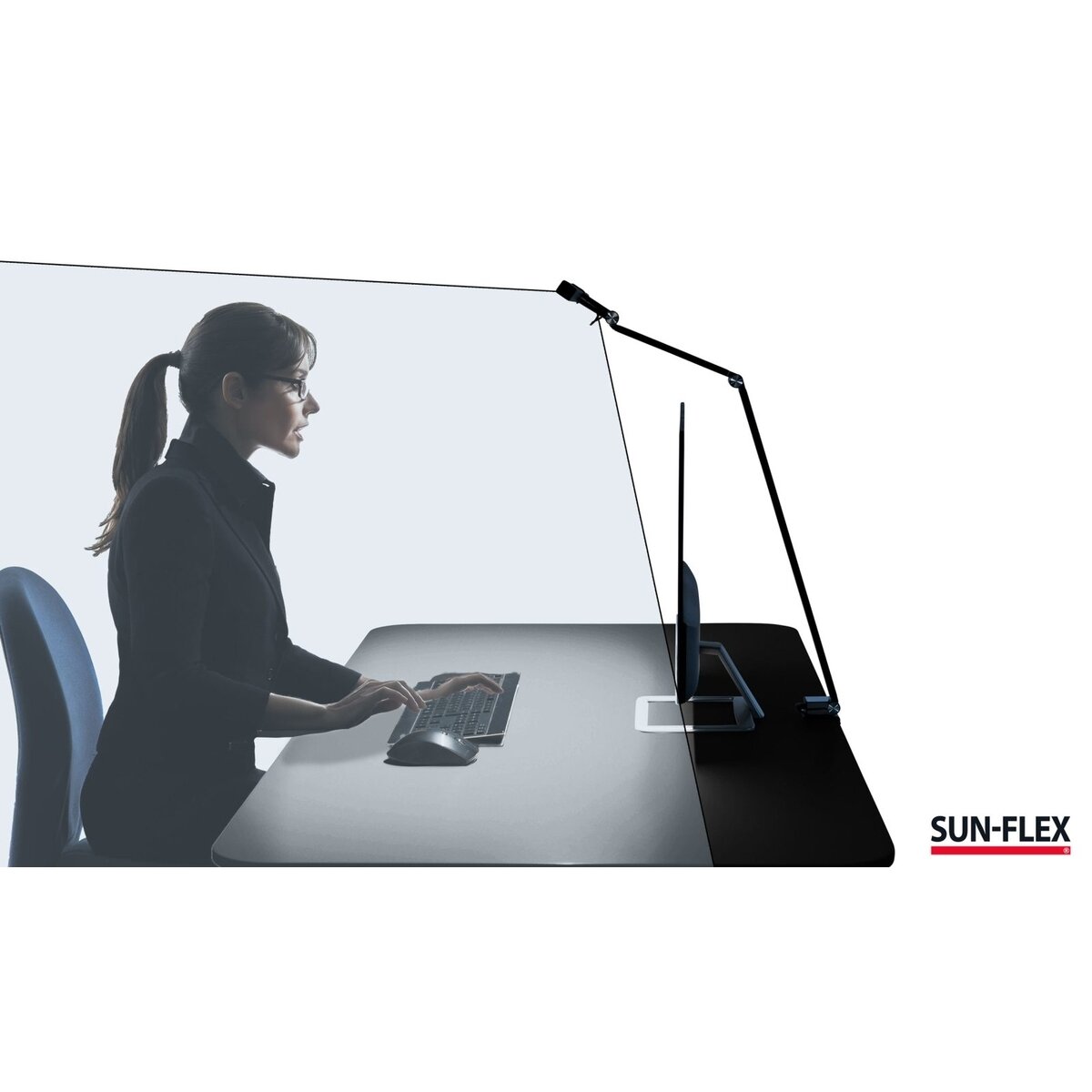 Stalinis šviestuvas SUN-FLEX®SCREENLITE, ekranui apšviesti, juodas 4 Stalinis šviestuvas SUN-FLEX®SCREENLITE, ekranui apšviesti, juodas 4
