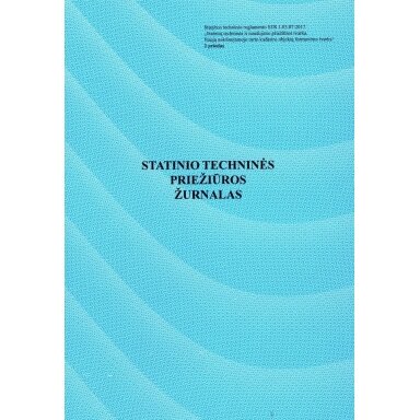 Statinio techninės priežiūros žurnalas, 2 priedas, A4, 18 lapų