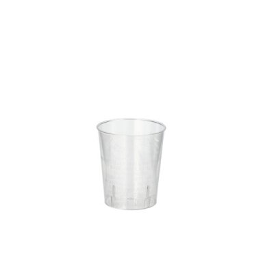 Stikliukai, vienkartiniai, 20 ml, 3,9 x 4,1 cm, 40 vnt., skaidrūs, PS Stikliukai, vienkartiniai, 20 ml, 3,9 x 4,1 cm, 40 vnt., skaidrūs, PS