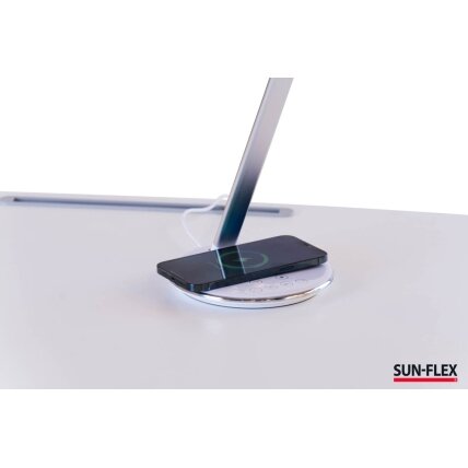 Stalinis šviestuvas SUN-FLEX®QLITE™ su belaidžiu integruotu telefono įkrovikliu, baltas 1 Stalinis šviestuvas SUN-FLEX®QLITE™ su belaidžiu integruotu telefono įkrovikliu, baltas 1