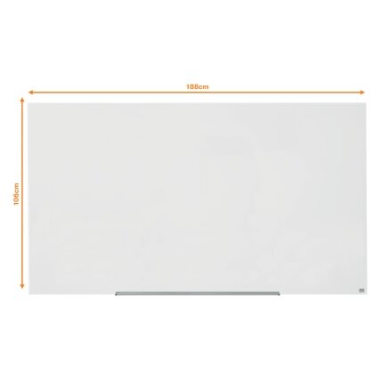 Stiklinė magnetinė lenta NOBO Impression Pro, plačiaekranė 85", 188x106cm, baltos sp. 2