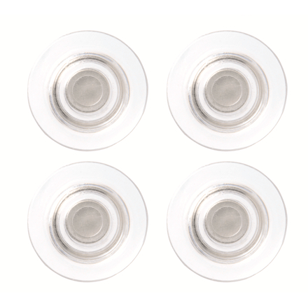 Stiklinės lentos magnetai NOBO CLEAR, 4 vnt./pak., 32 mm, skaidrūs Stiklinės lentos magnetai NOBO CLEAR, 4 vnt./pak., 32 mm, skaidrūs
