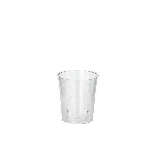 Stikliukai, vienkartiniai, 20 ml, 3,9 x 4,1 cm, 40 vnt., skaidrūs, PS