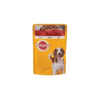 Šunų ėdalas PEDIGREE, su jautiena, maišeliuose, 100 g Šunų ėdalas PEDIGREE, su jautiena, maišeliuose, 100 g