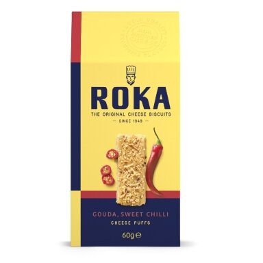 Sūrio trapučiai ROKA Gouda, su saldžiaisias čili pipirais, 60 g Sūrio trapučiai ROKA Gouda, su saldžiaisias čili pipirais, 60 g