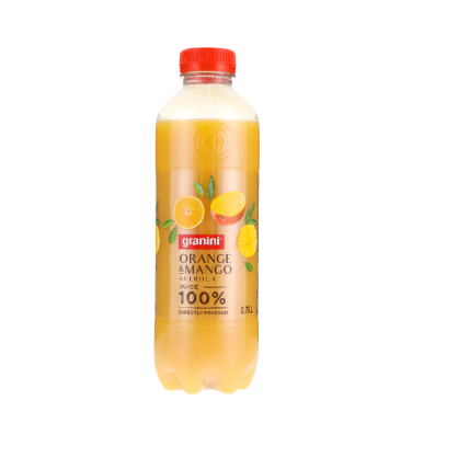 Sultys GRANINI, Apelsinų-mangų, tiesioginio spaudimo, 100% 0,75l Sultys GRANINI, Apelsinų-mangų, tiesioginio spaudimo, 100% 0,75l