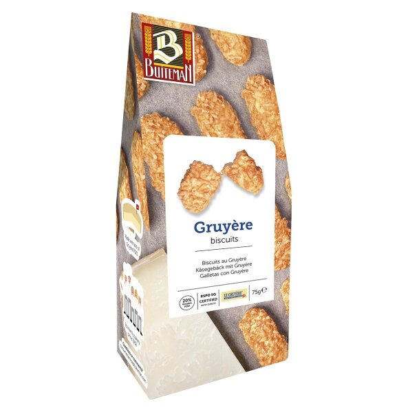 Sūrio sausainiai BUITEMAN, su Gruyere sūriu, 75 g