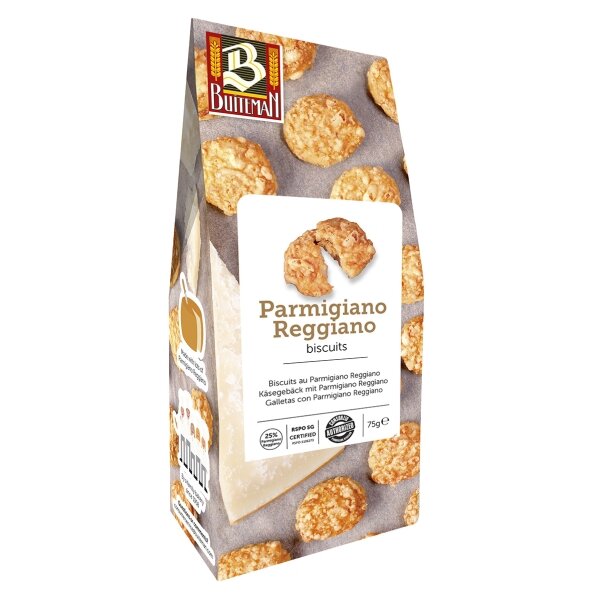 Sūrio sausainiai BUITEMAN, su Parmigiano Reggiano sūriu, 75 g