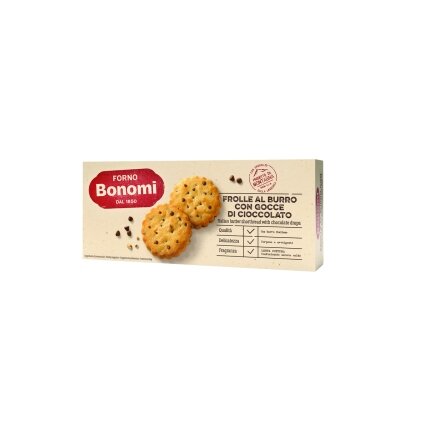Sviestiniai sausainiai FORNO BONOMI, su šokolado gabaliukais, 150 g